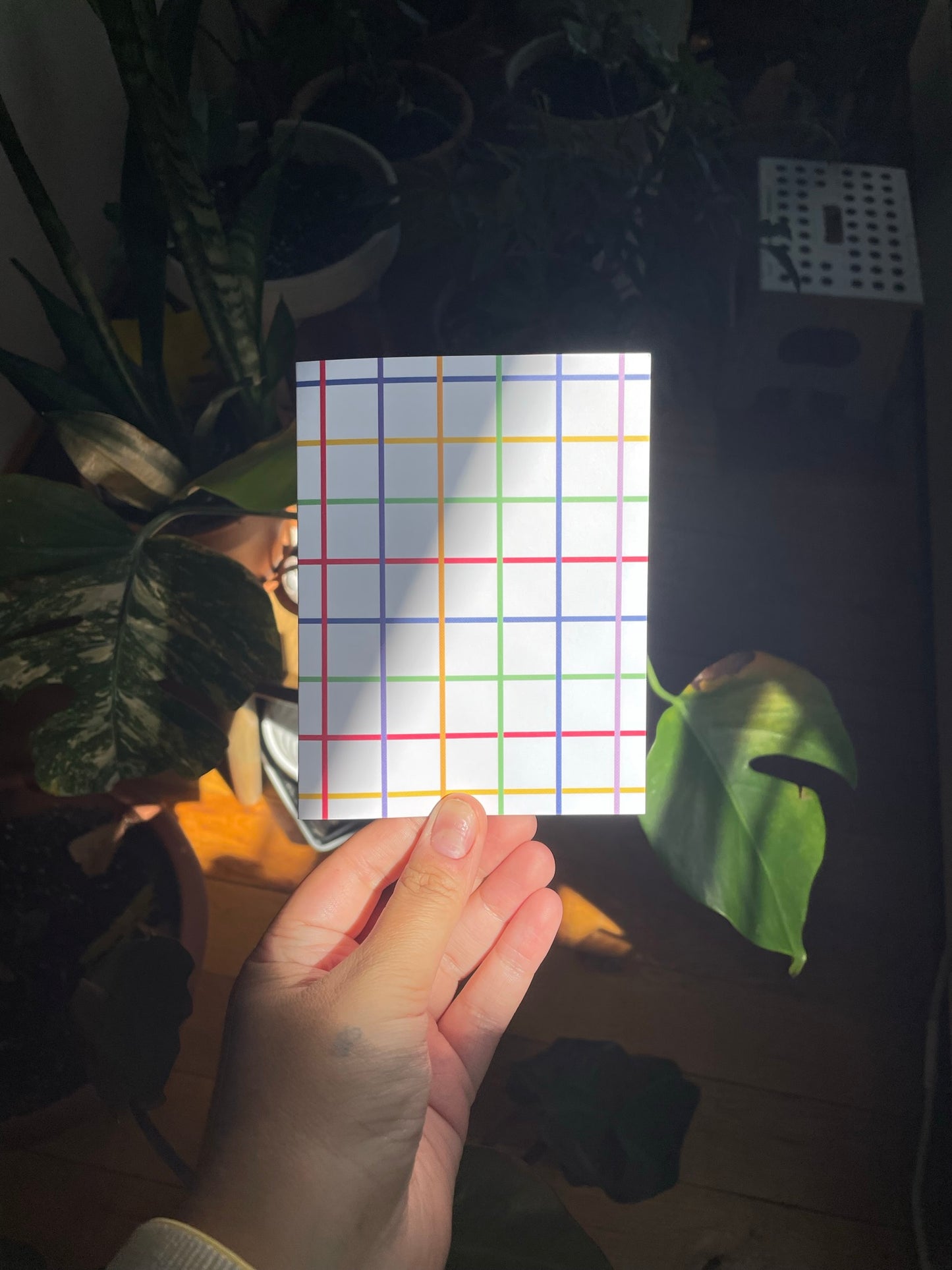 Rainbow Grid Greeting Card