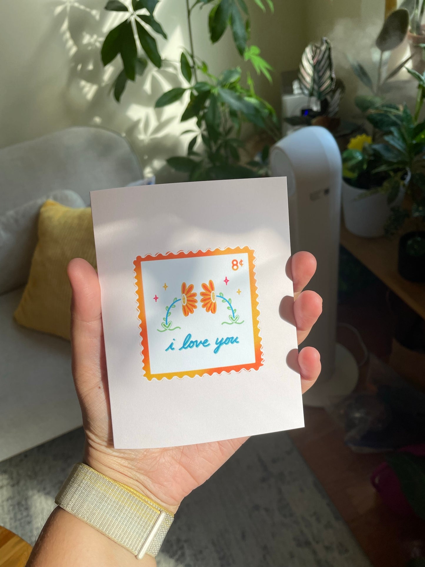 I Love You Stamp Greeting Card