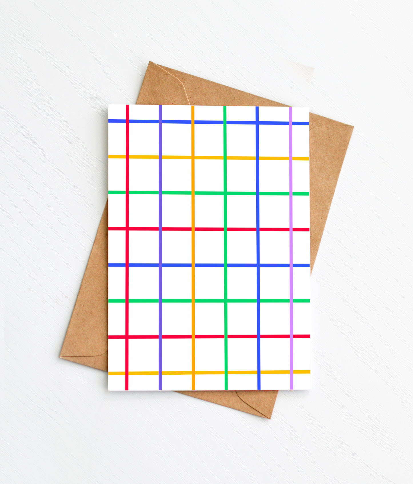 Rainbow Grid Greeting Card