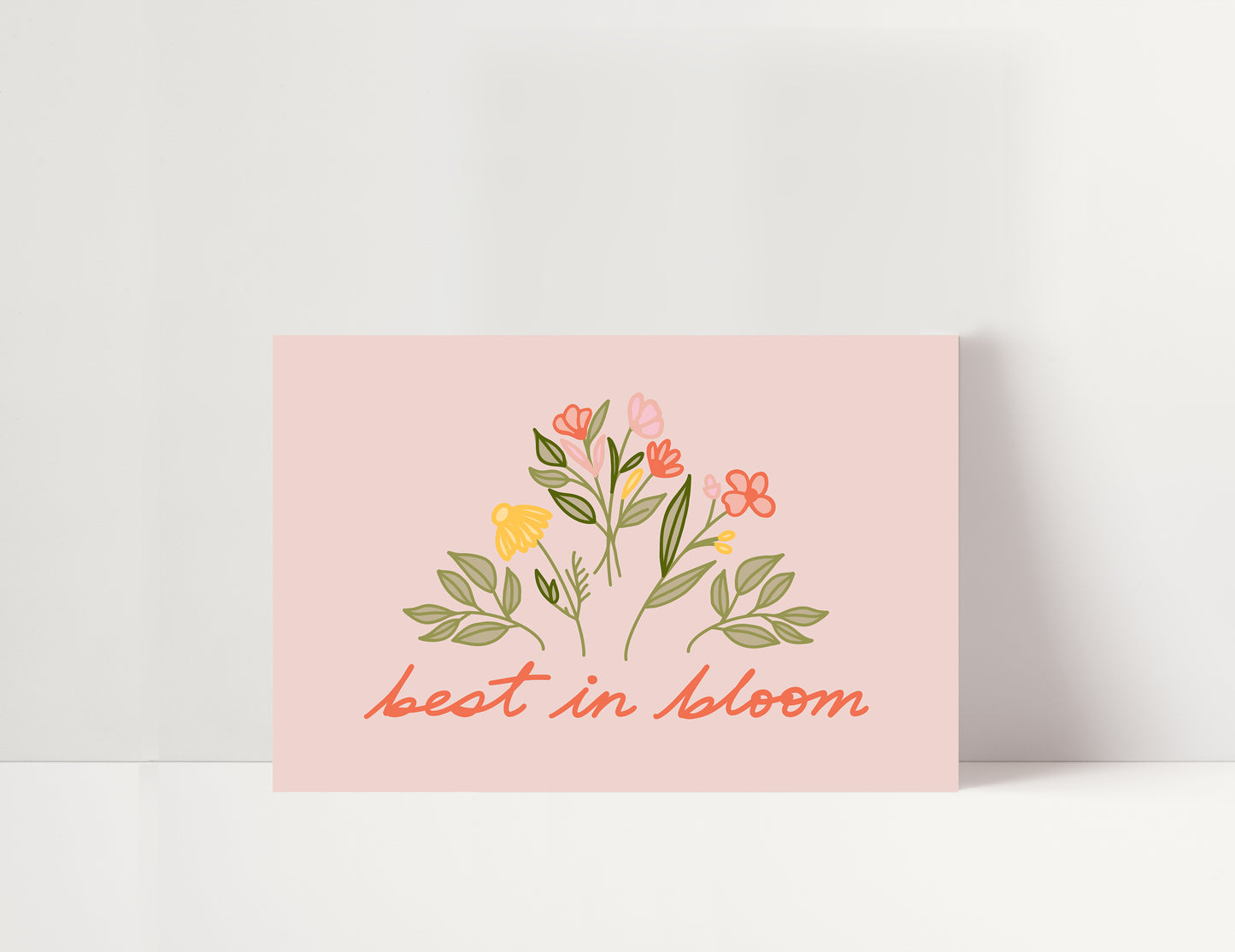 Best in Bloom - Floral Art Print, Spring Card
