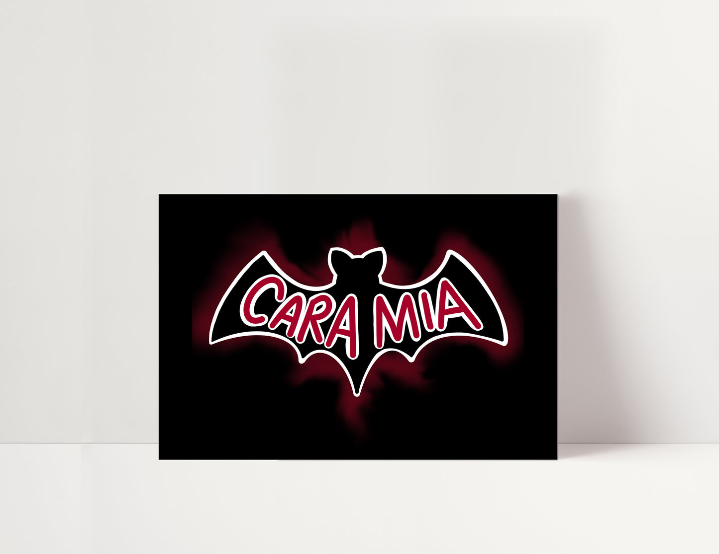 Cara Mia - Addams Family Art Print, Halloween Art Print, Valentine's Day Card