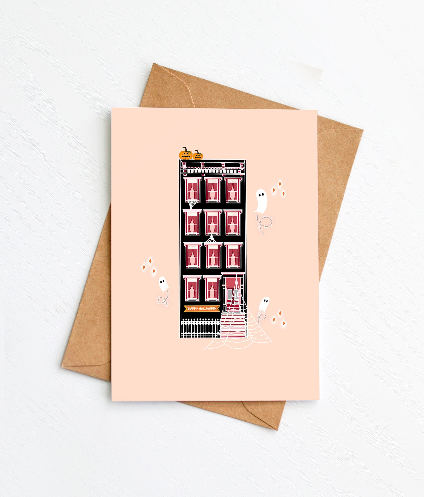 Haunted House Card - NYC Card, Halloween Card