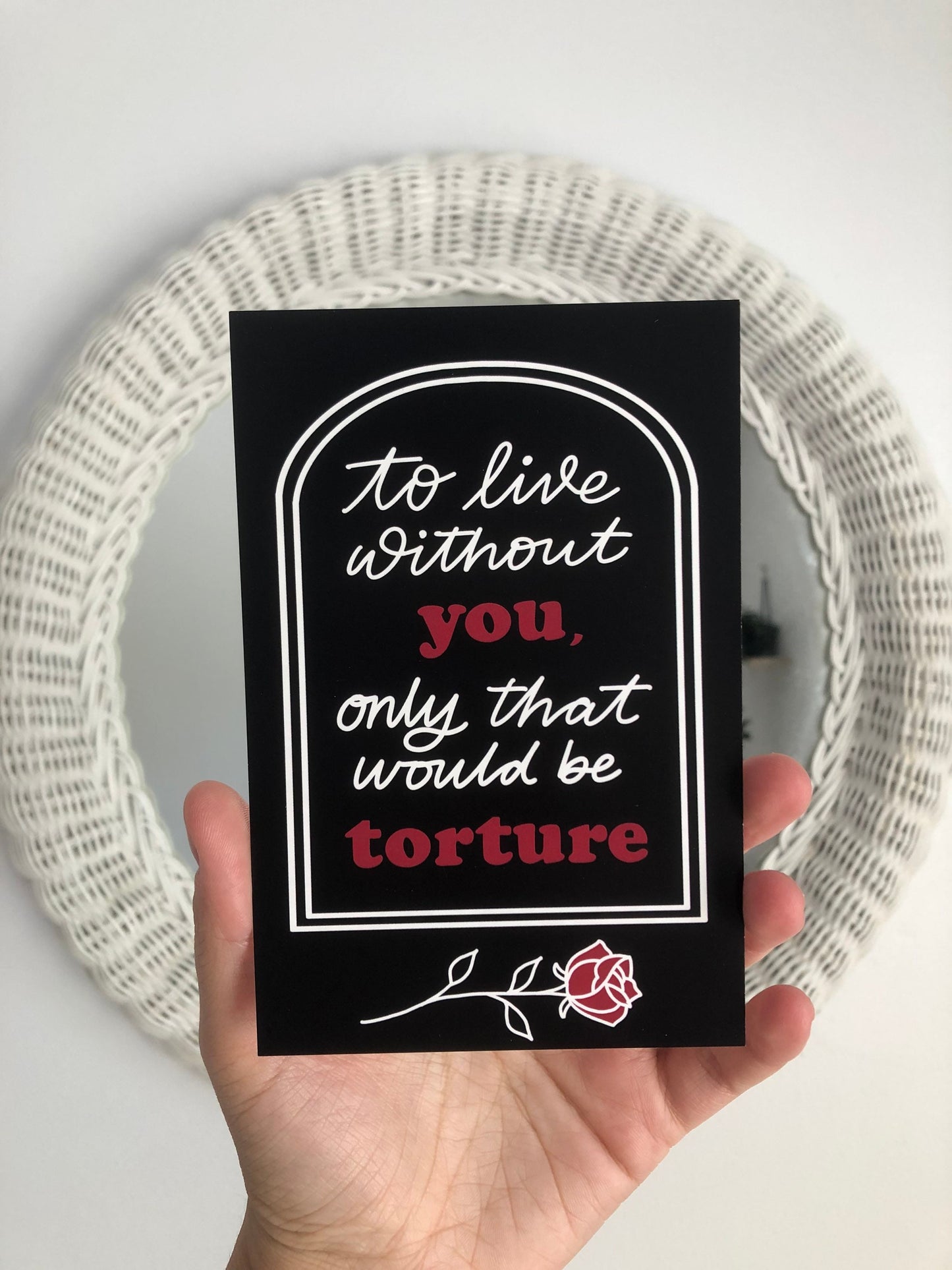 To Live Without You, Only That Would Be Torture - Addams Family Art Print, Halloween Art Print