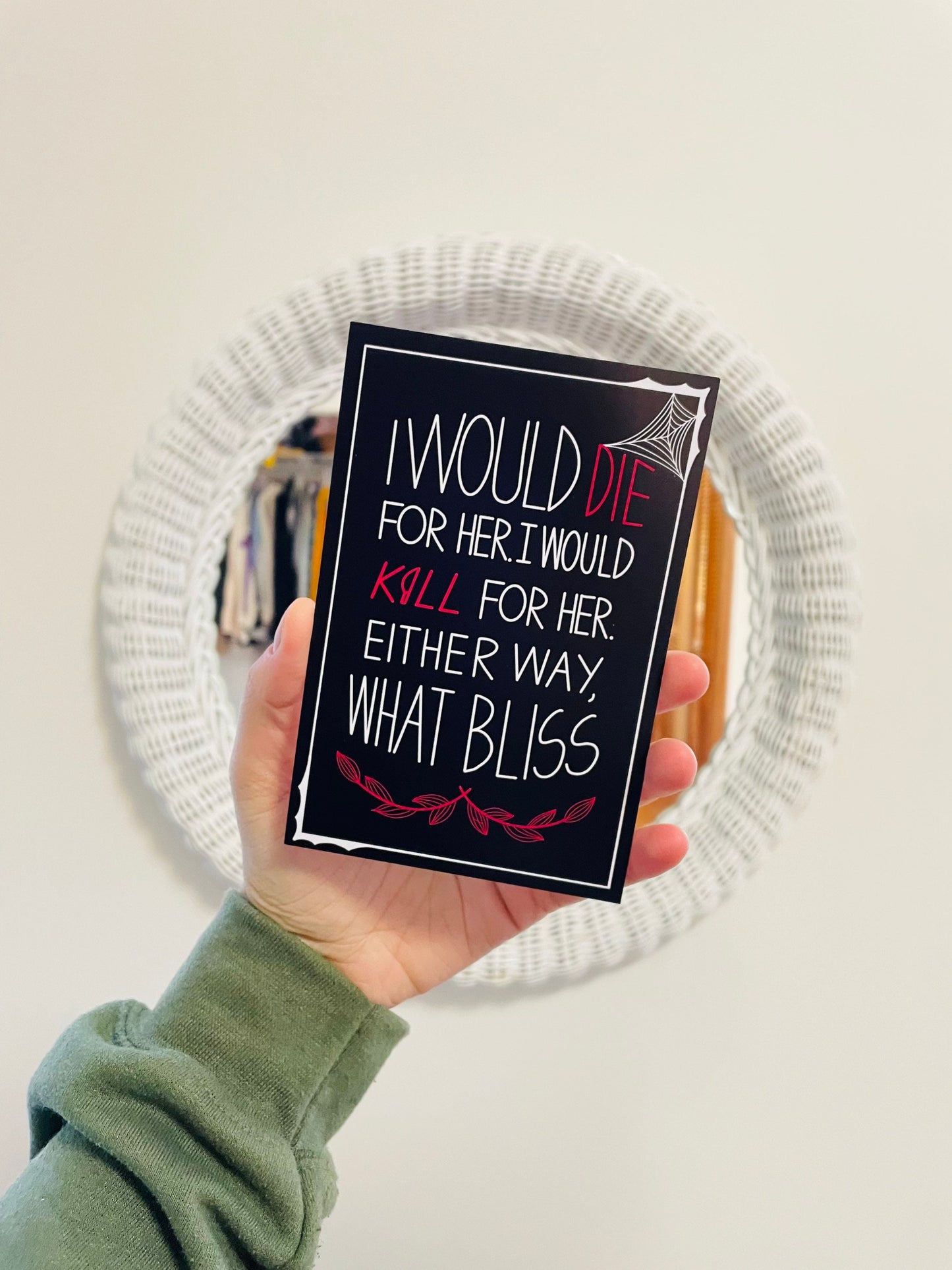 I Would Die For Her - Addams Family Card
