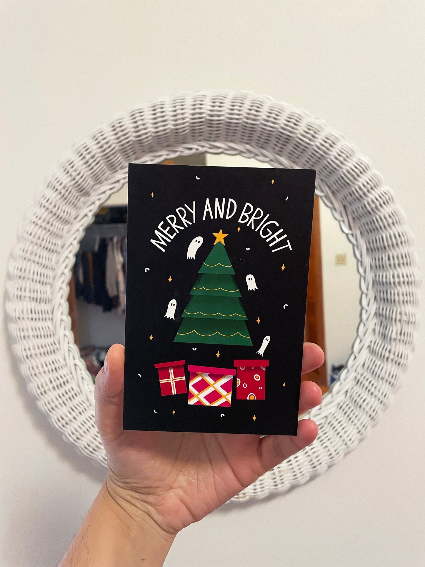 Spooky Christmas Card, Ghost Christmas Card