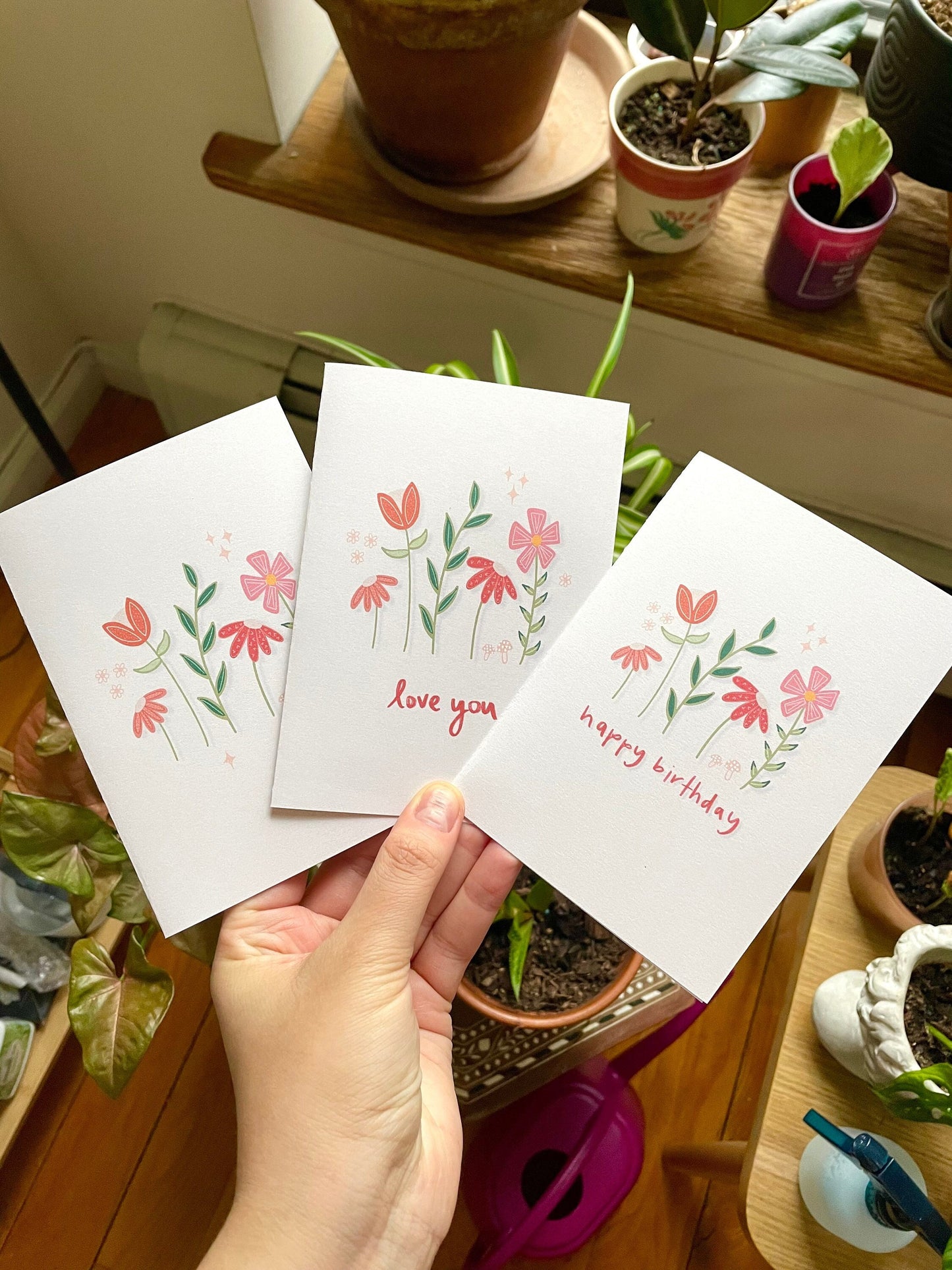 Floral Happy Birthday Card