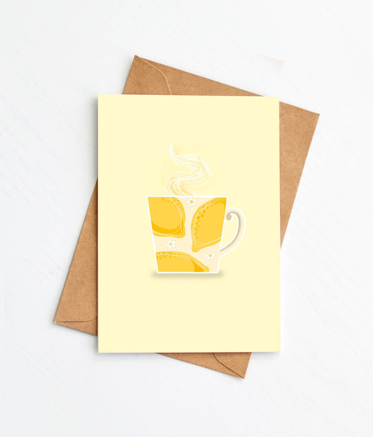Lemon Mug Tea Card - Greeting Card, Tea Card, Lemon Card