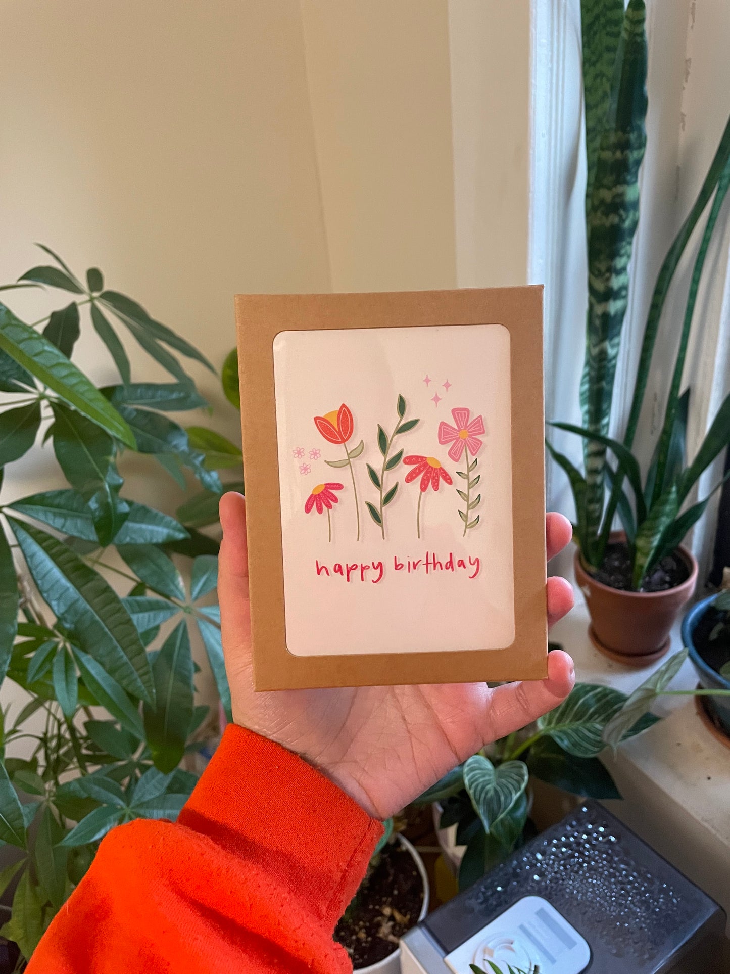 Happy Birthday Flower Card - Boxed Set