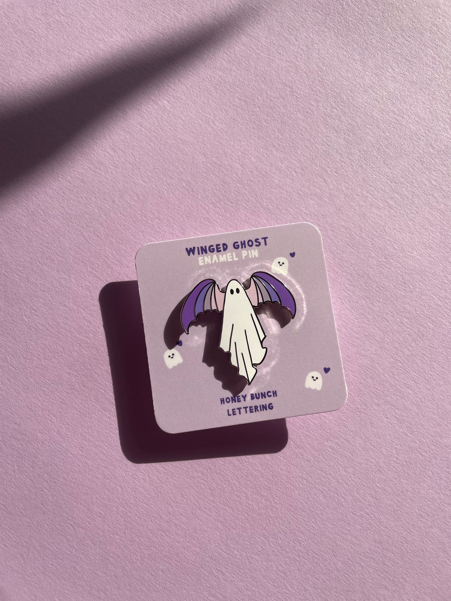 Winged Ghost Enamel Pin