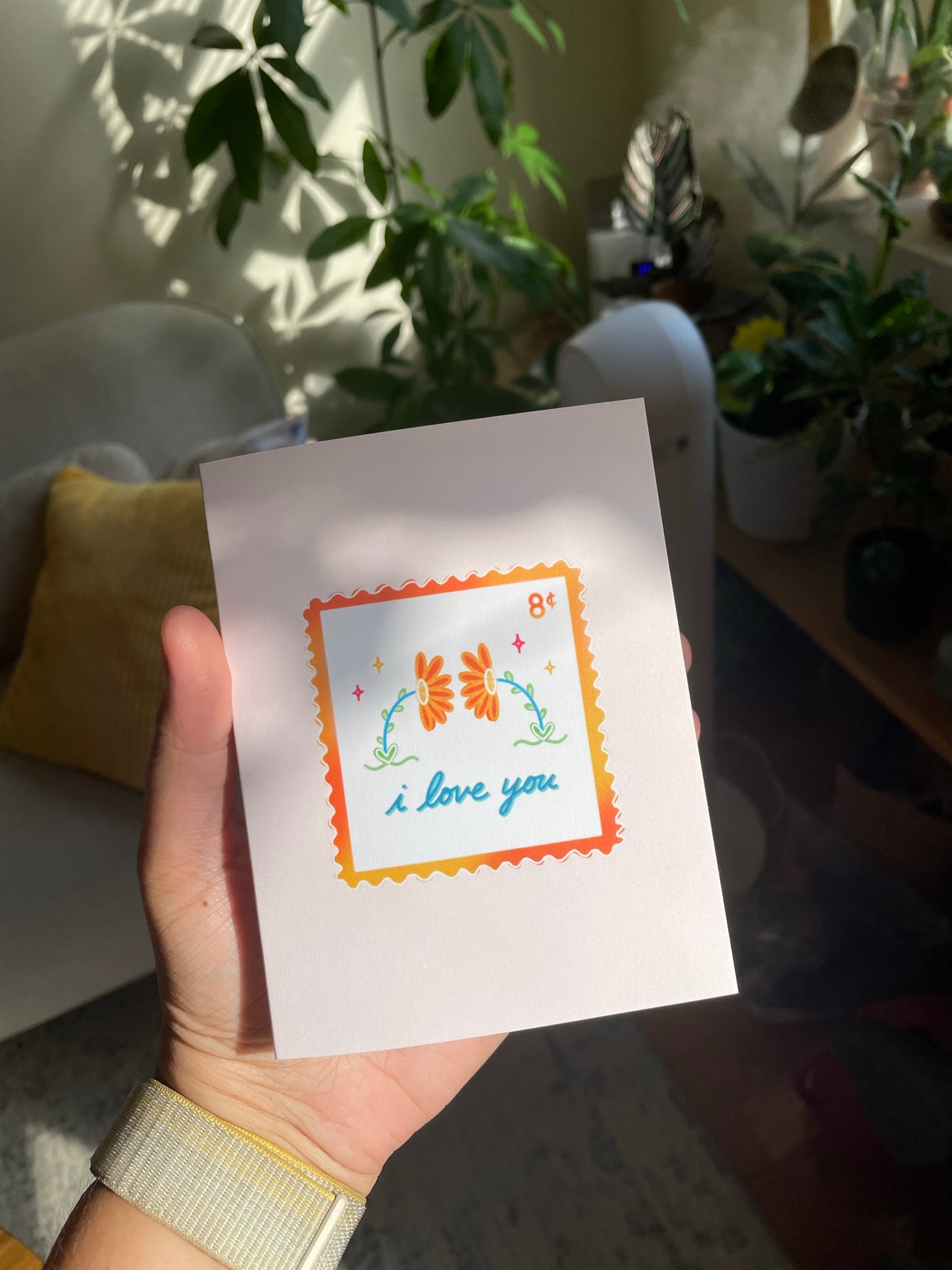 I Love You Stamp Greeting Card