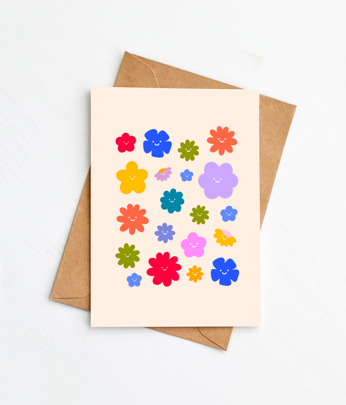 Happy Flowers Greeting Card