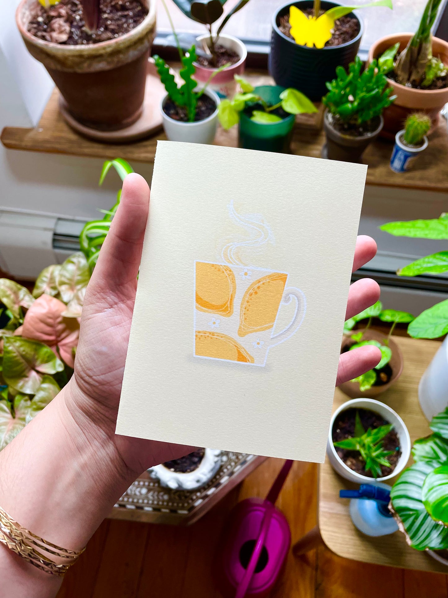 Lemon Mug Tea Card - Greeting Card, Tea Card, Lemon Card