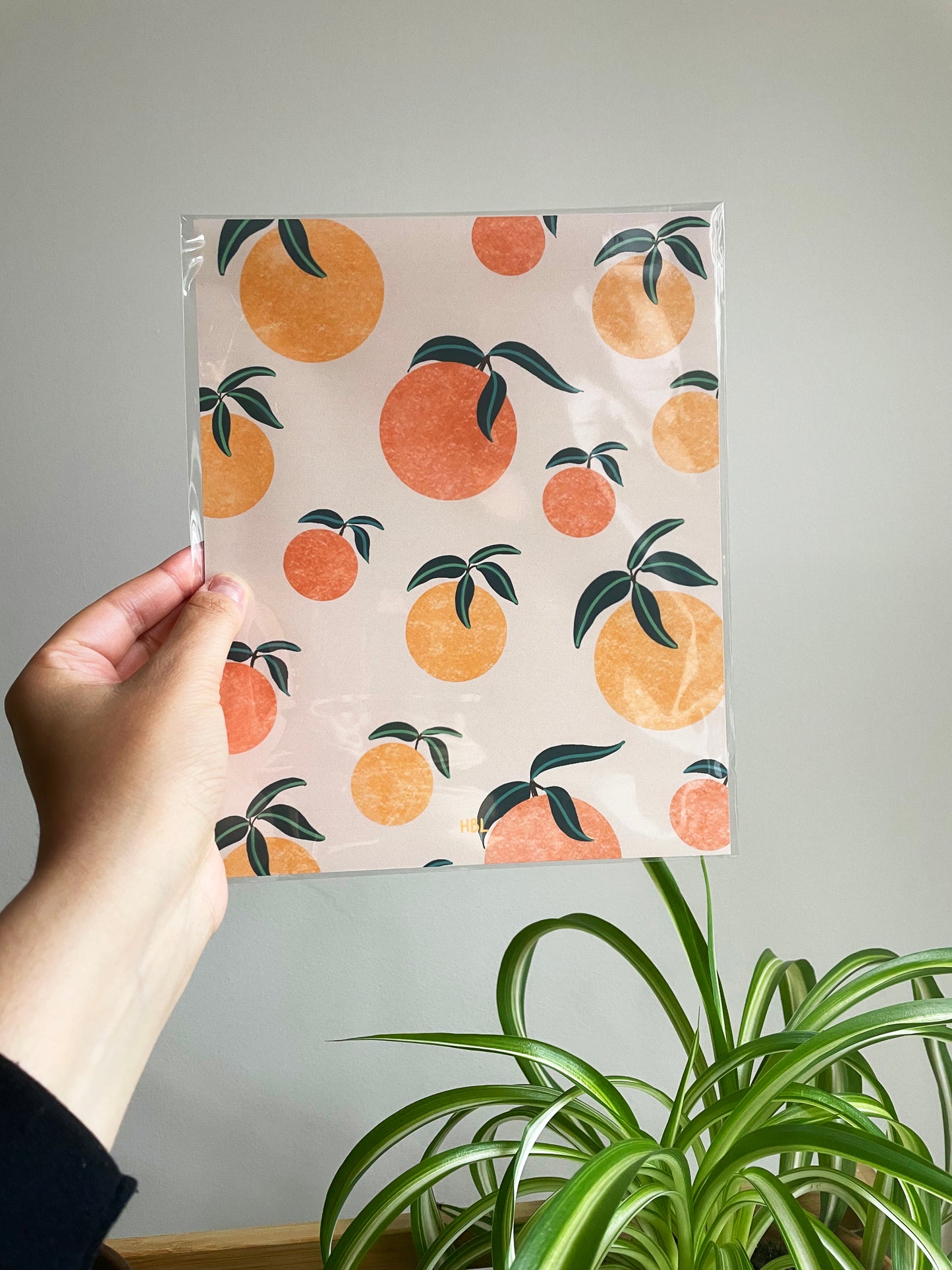 Orange Illustration Print, Food Print