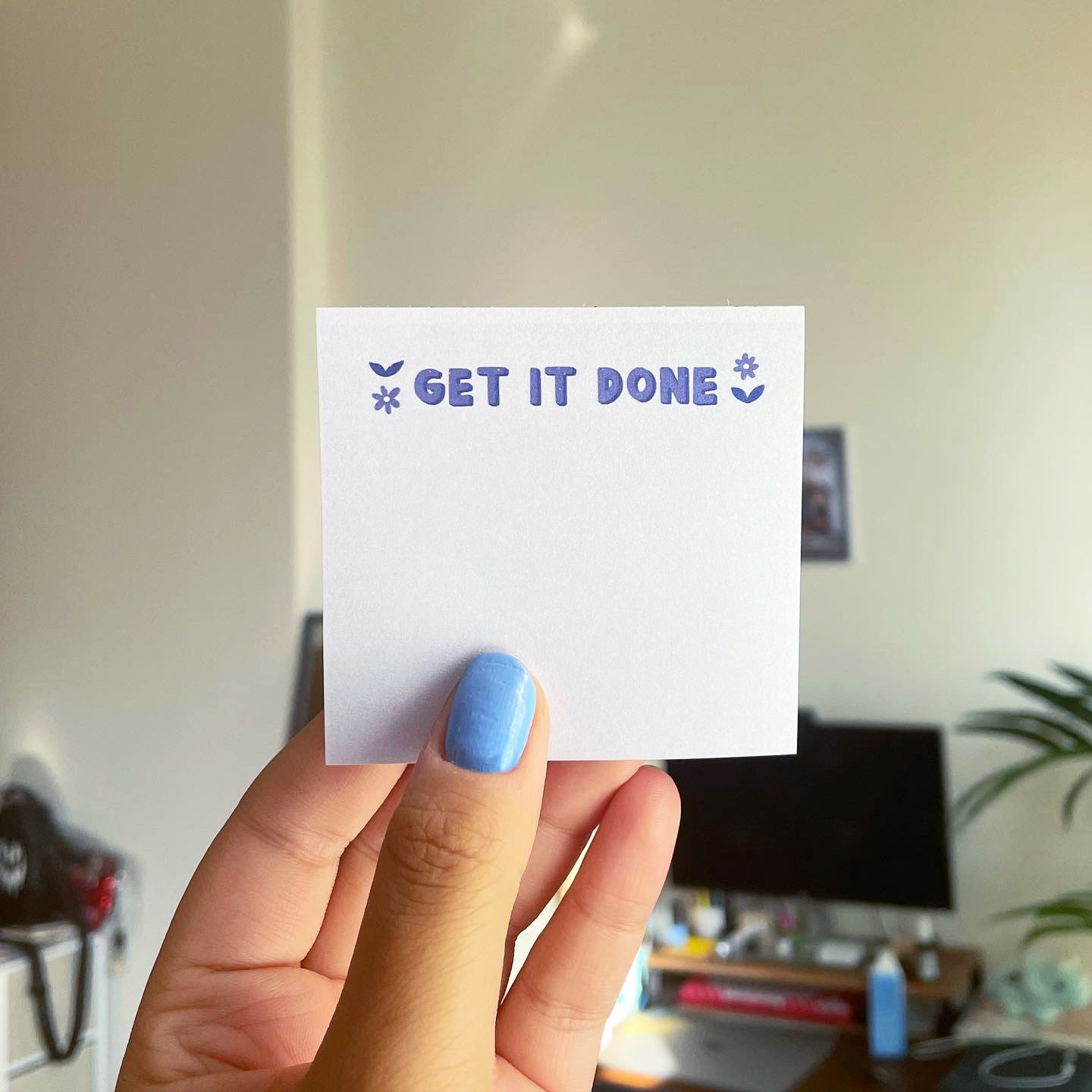 Get It Done Sticky Notes, Cute Purple Sticky Notes β Honey Bunch Lettering