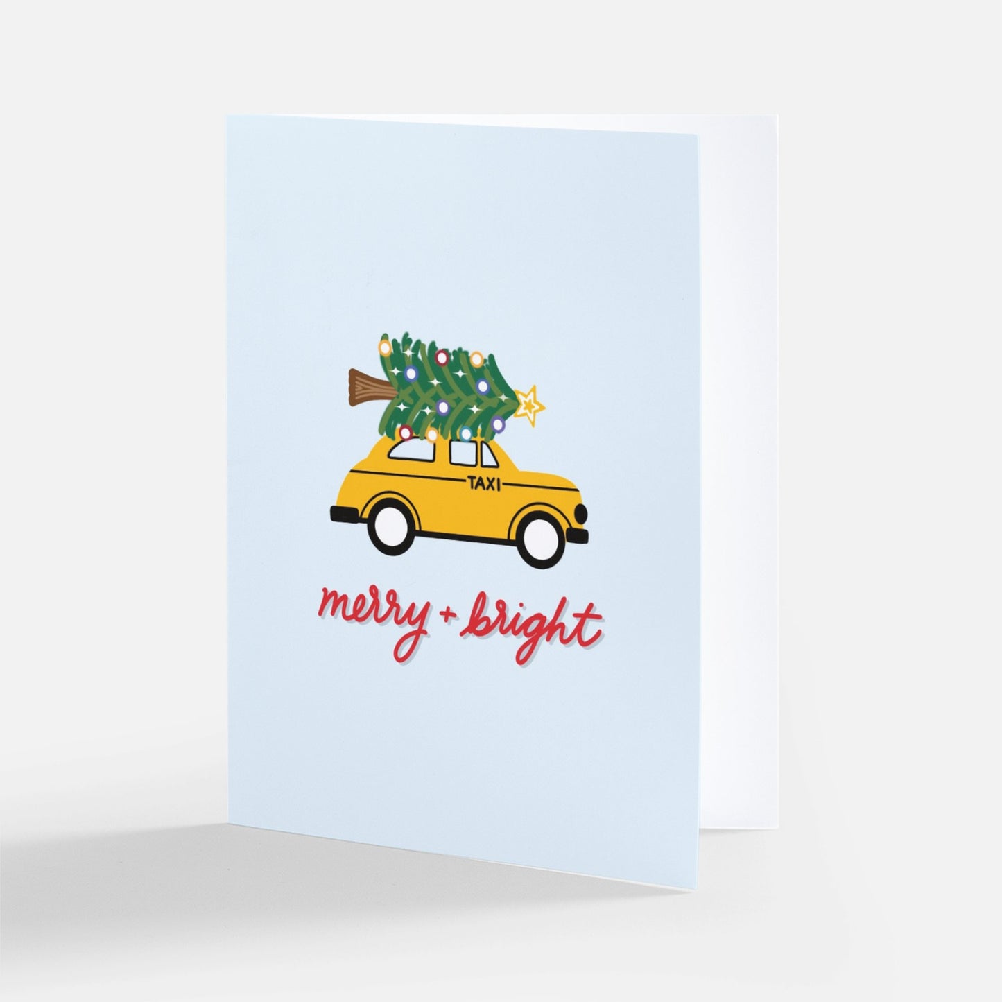 Taxi Christmas Tree Card