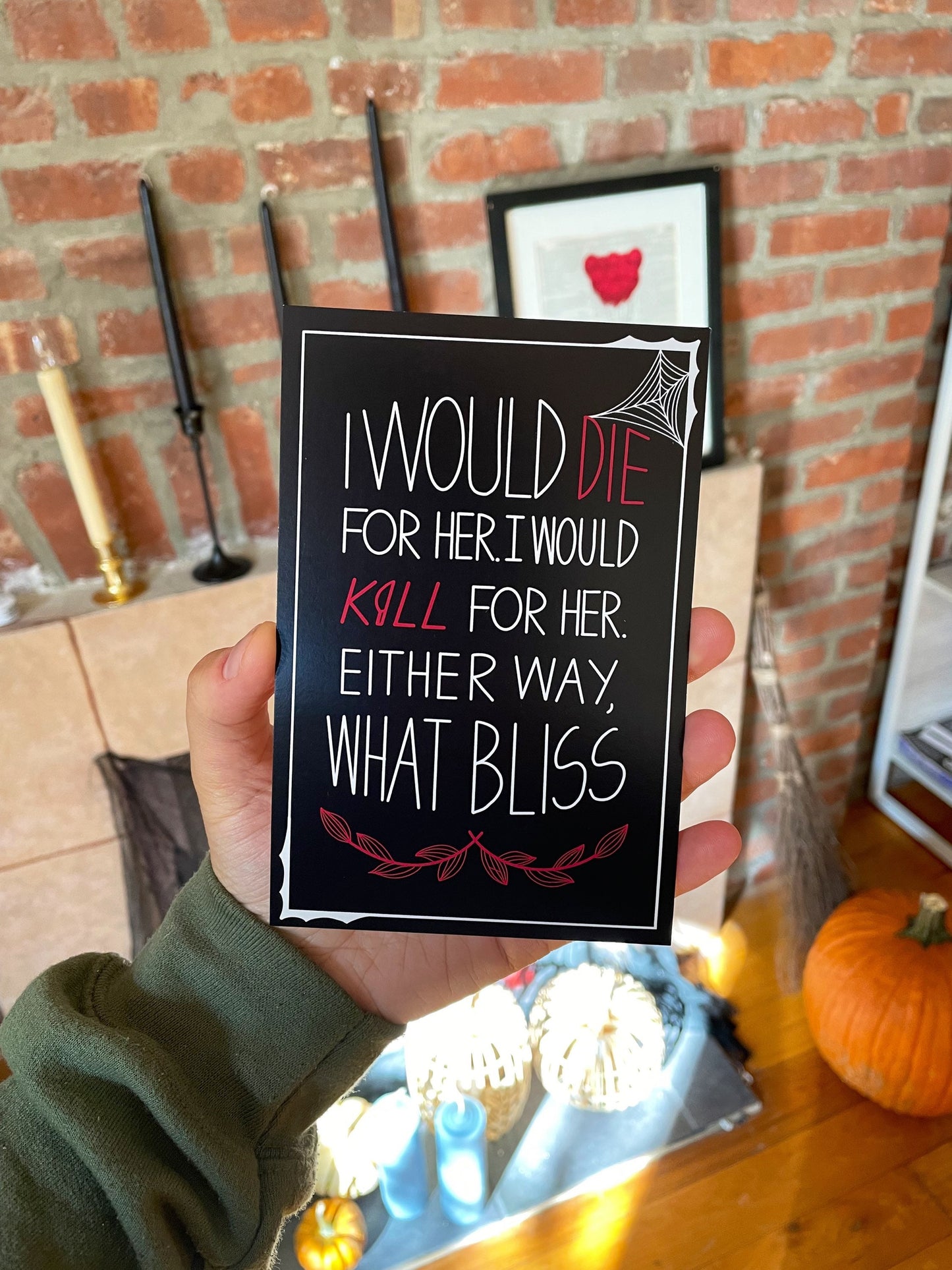 I Would Die For Her - Addams Family Card