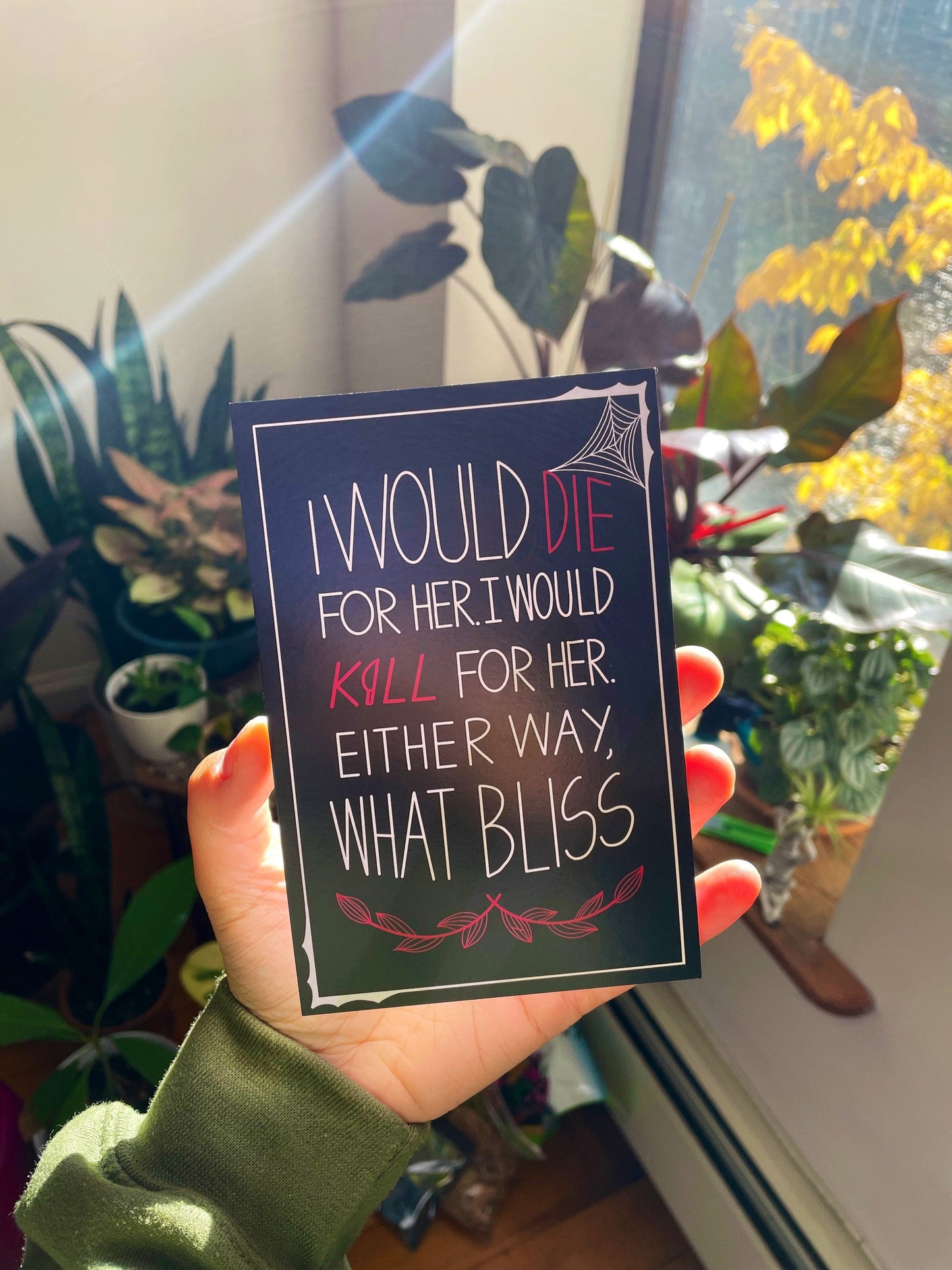 I Would Die For Her - Addams Family Card