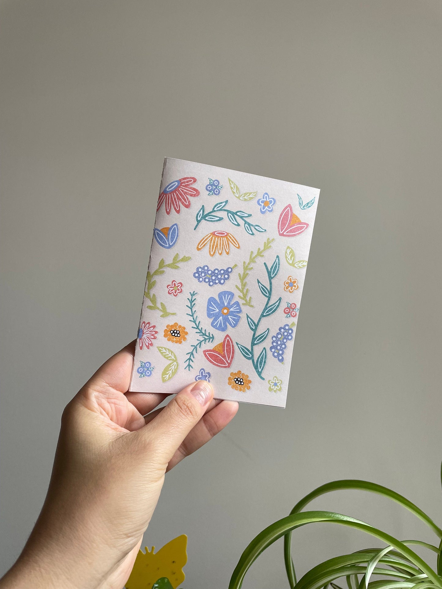 Springtime Floral Card, Plant Illustration Card