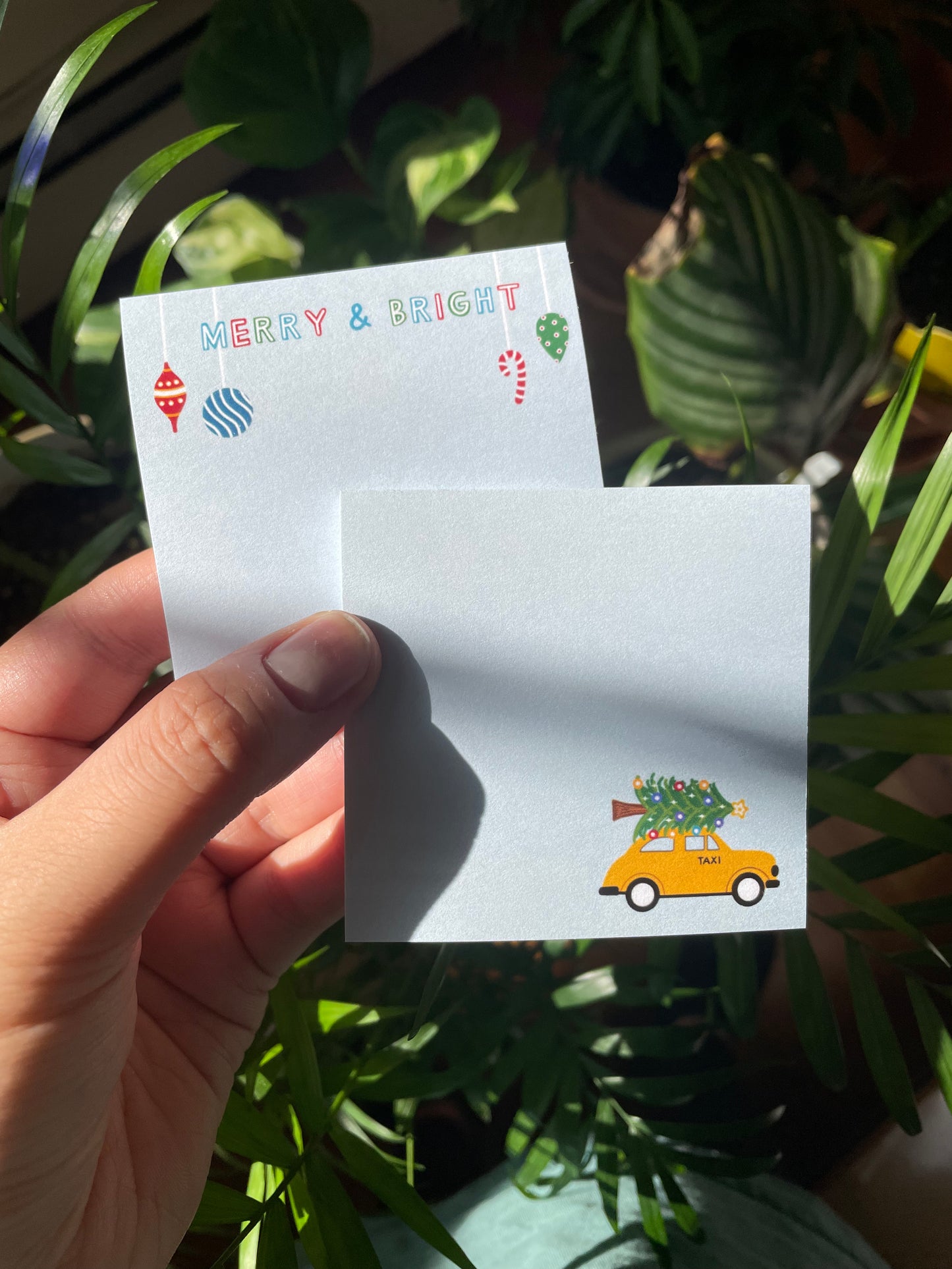 Taxi Cab Christmas Tree Sticky Notes