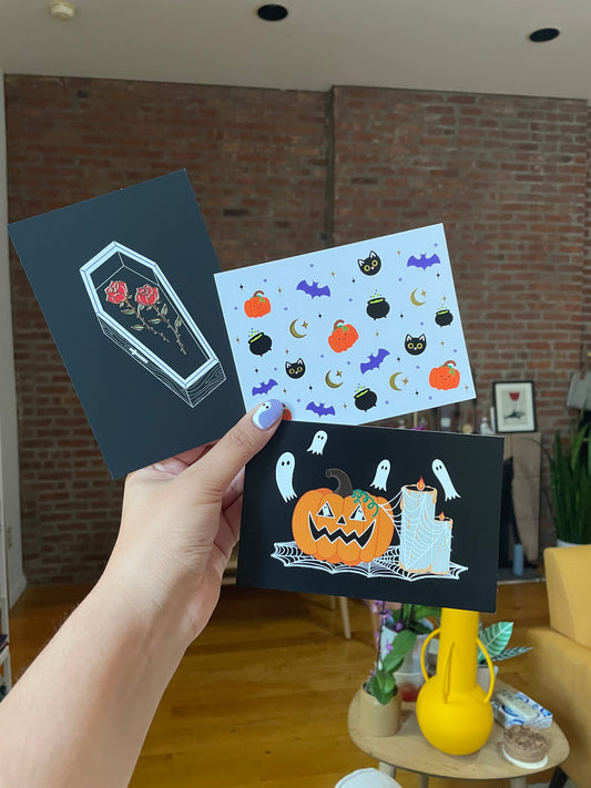 Cute Halloween Postcard Bundle
