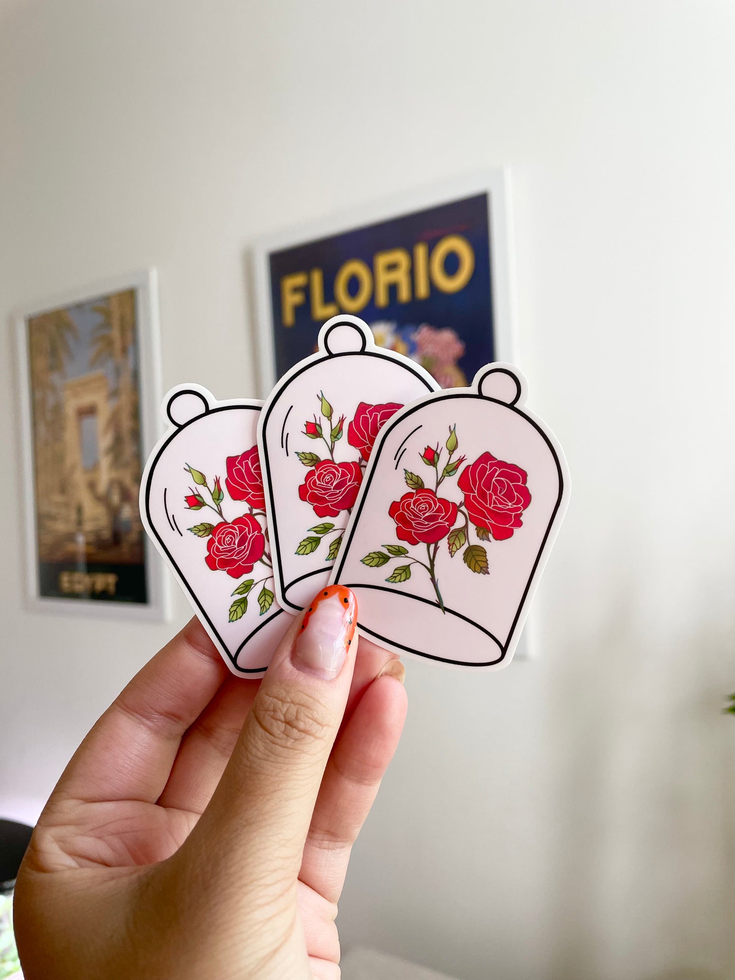 Rose Cloche Sticker