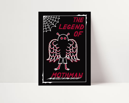 The Legend of the Mothman - Mothman Card, Spooky Card, Halloween Card