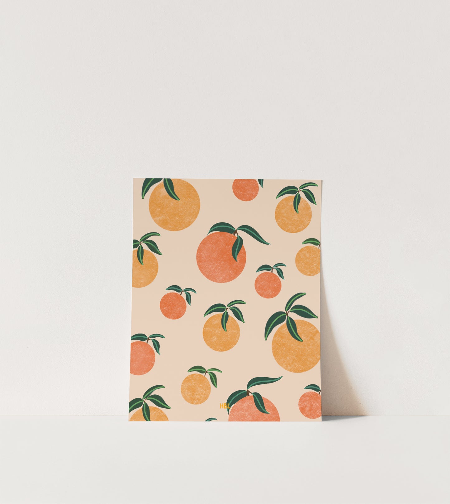 Orange Illustration Print, Food Print