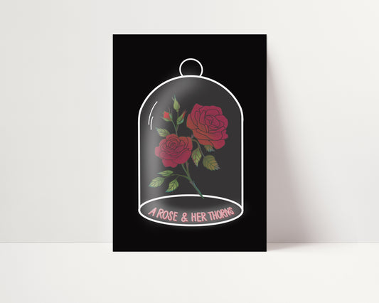 A Rose and Her Thorns - Gothic Art Print